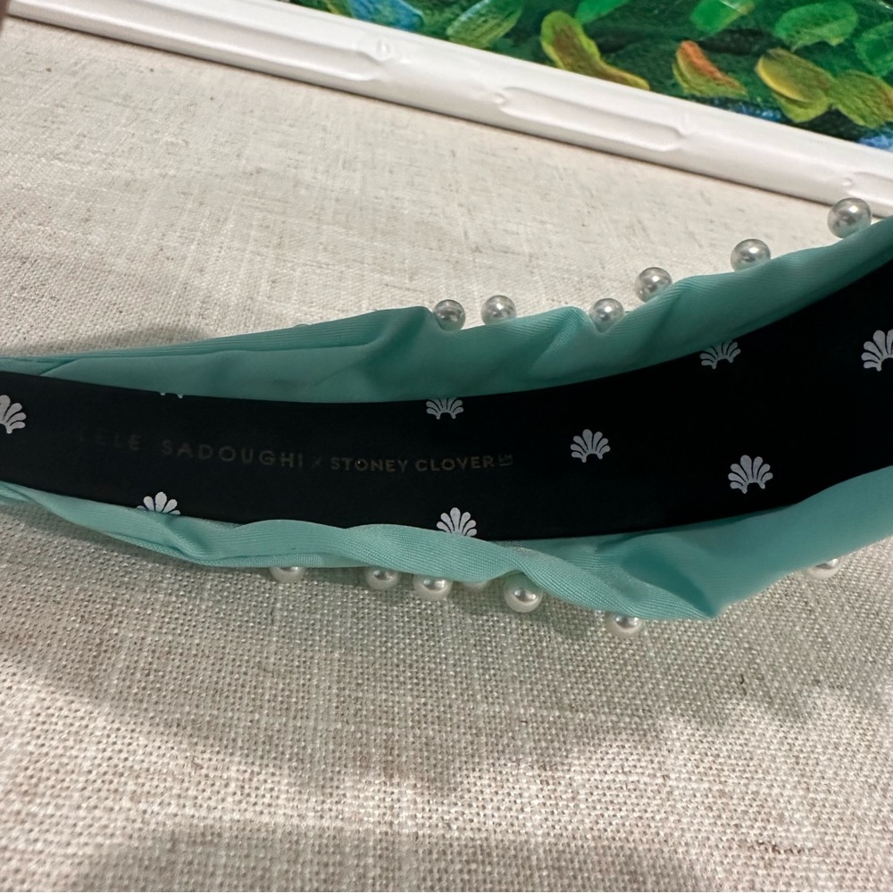 Lele Sadoughi x Stoney Clover Lane Cotton Candy Pearl Headband GUC - Picture 5 of 5